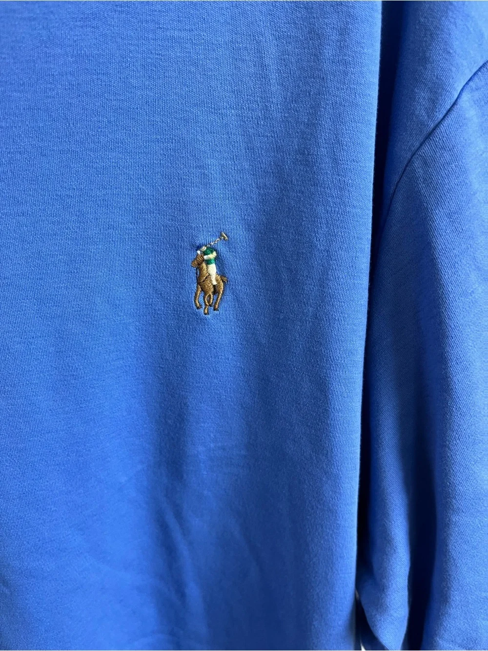 Ralph Lauren Polo Shirt in Bright Blue with Embroidered Pony